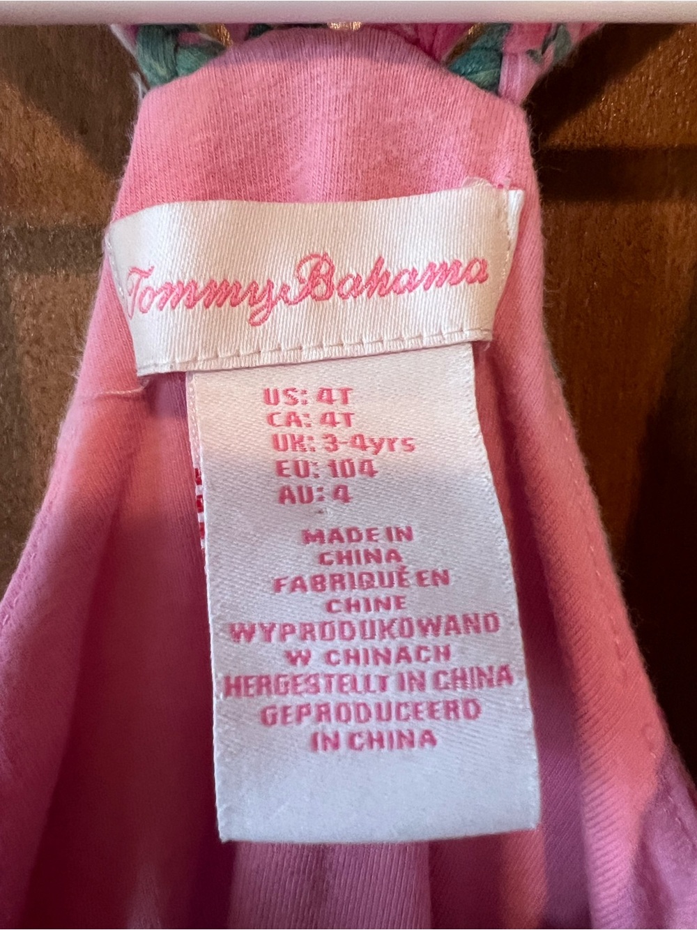Tommy Bahama Pink Floral Sundress with Crisscross Straps - Picture 2 of 3